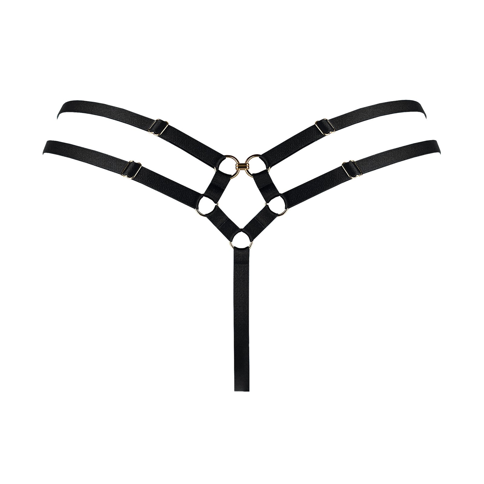 Zenna strap thong - black