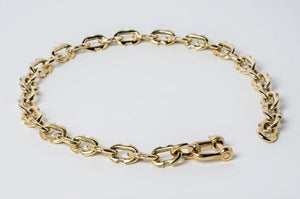 Charm Chain Necklace, X-Small Deco Links - polished brass