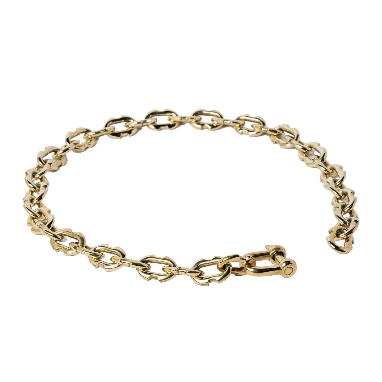 Charm Chain Necklace - polished brass