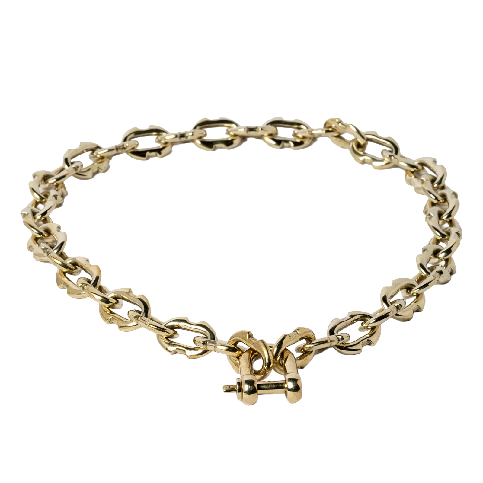 Charm Chain Necklace - polished brass