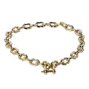 Charm Chain Necklace - polished brass