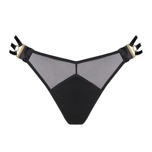 Retta multi strap thong - black