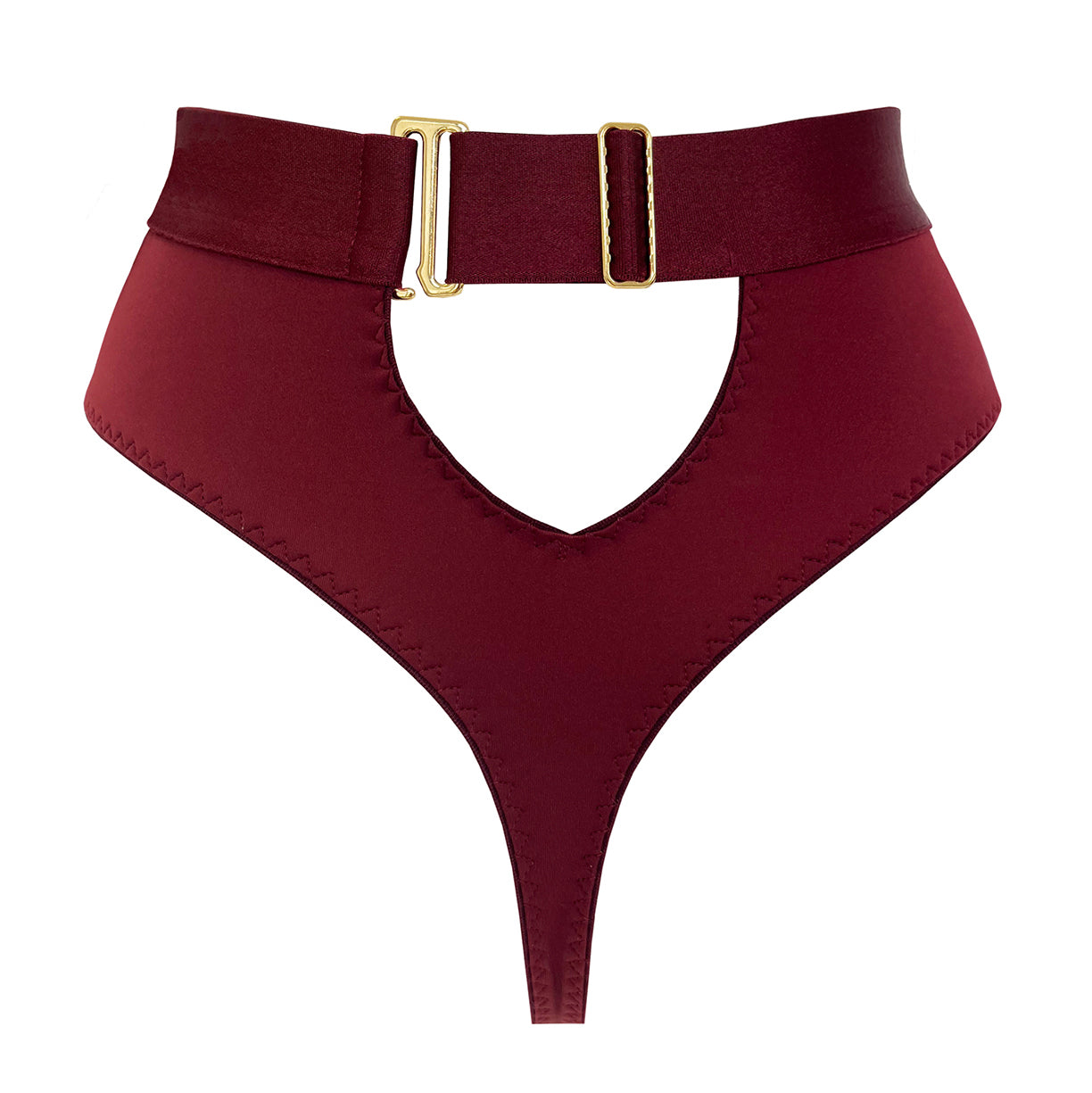 Syra high waist thong - morello