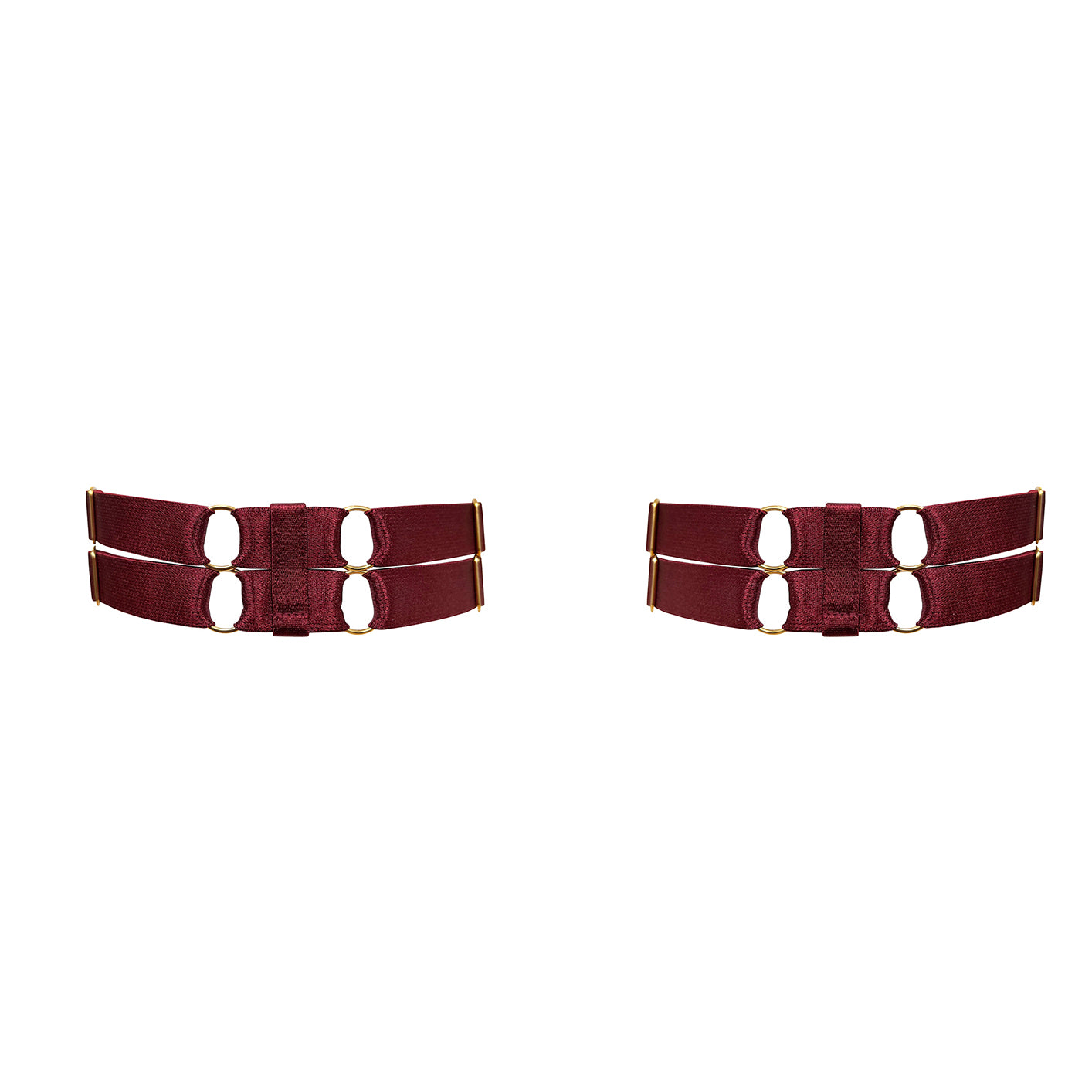 Syra panel garters - morello