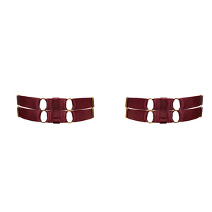 Syra panel garters - morello