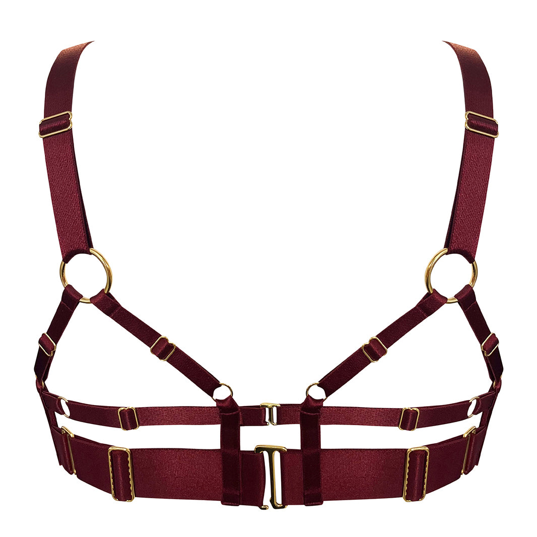 Syra peep wire bra - morello