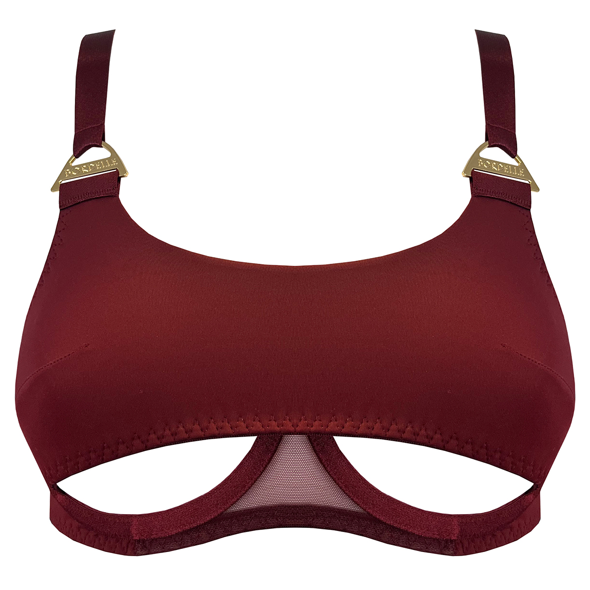 Syra peep wire bra - morello