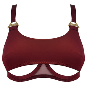 Syra peep wire bra - morello