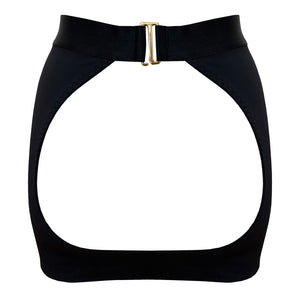 Syra open back skirt - black