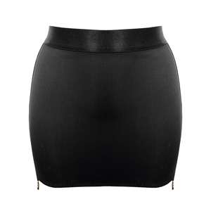 Syra open back skirt - black
