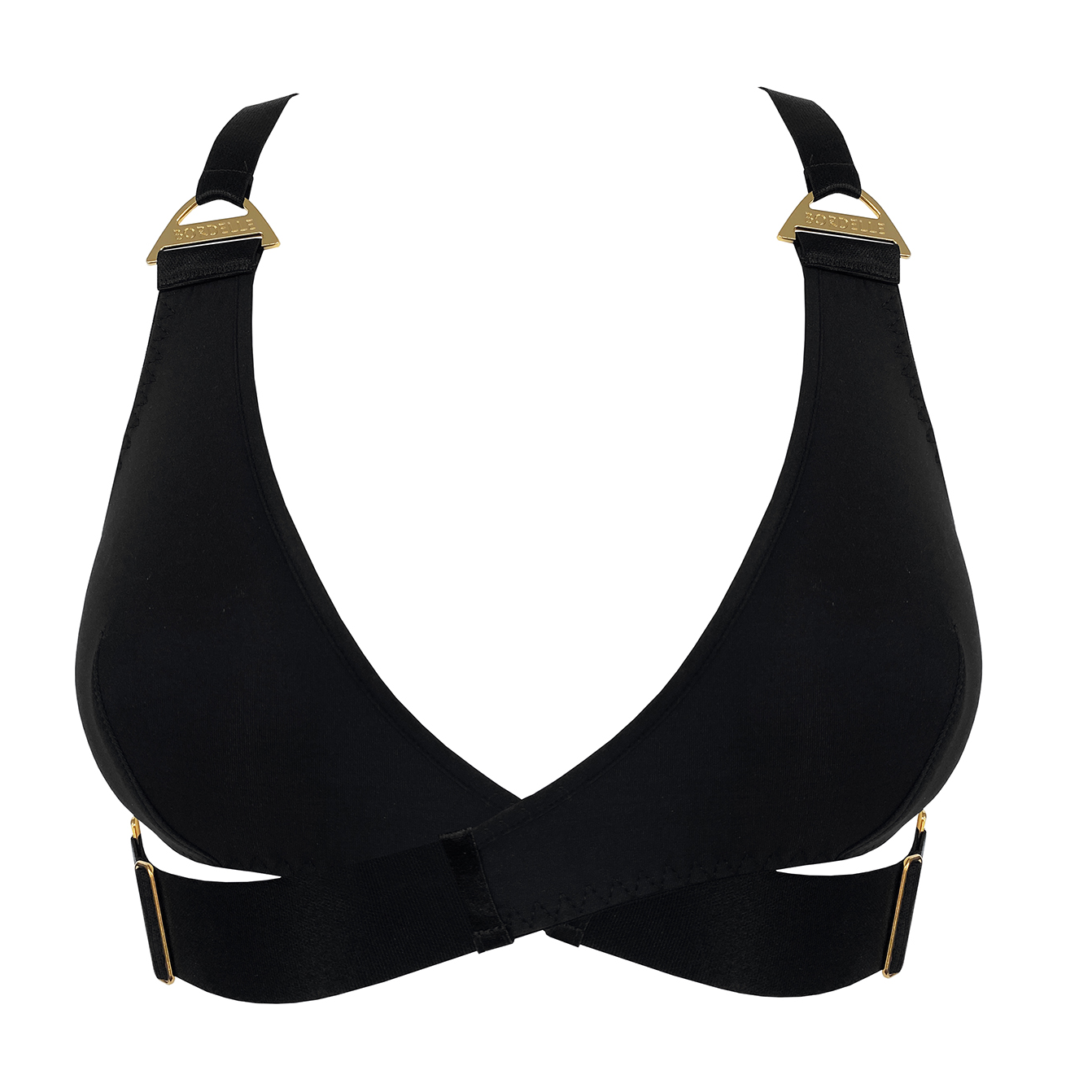 Syra soft wrap bra - black