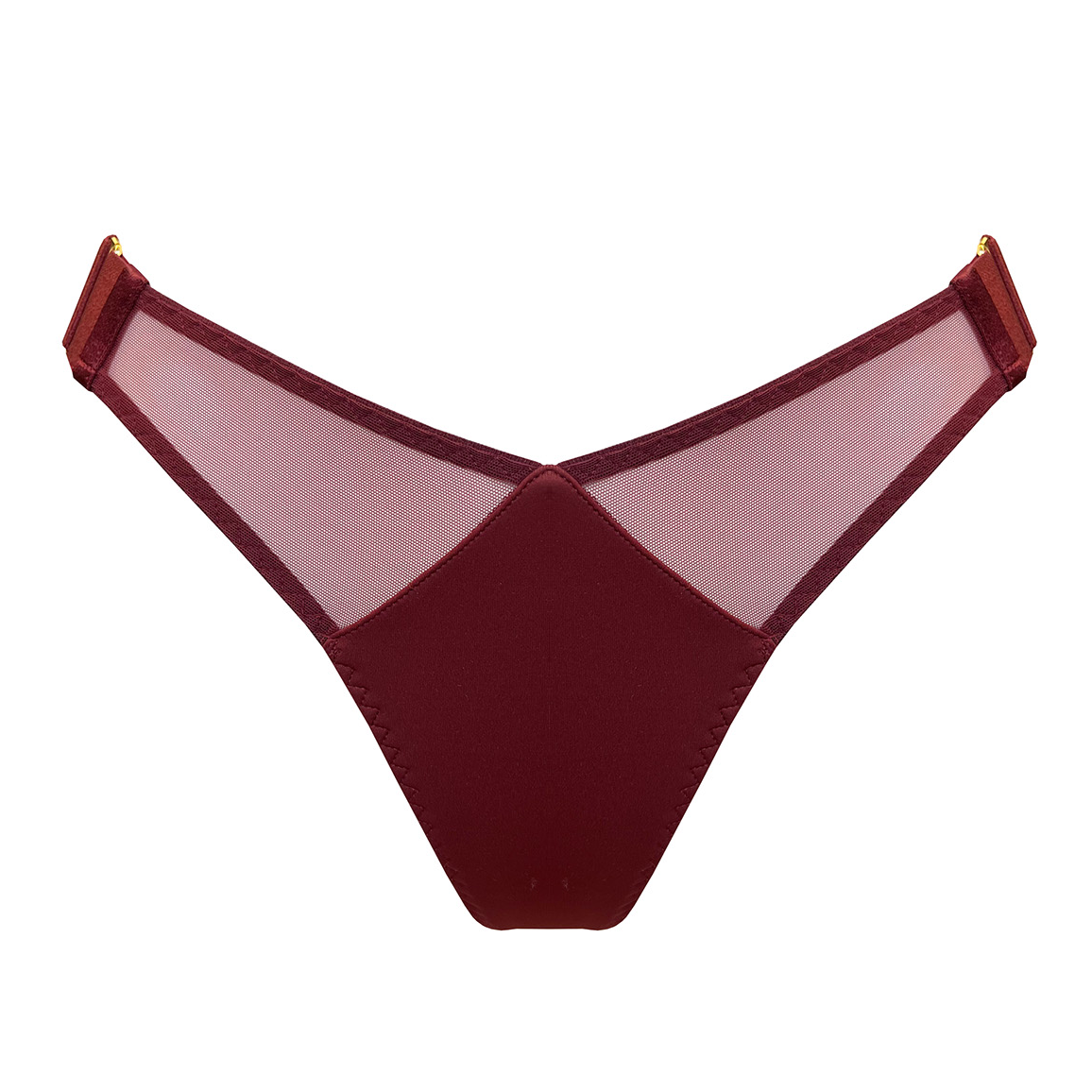 Syra wide strap thong - morello