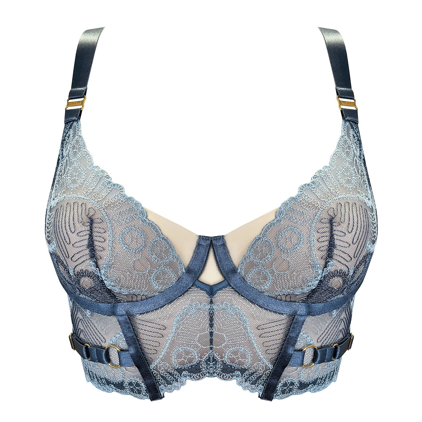 Tierra longline bodice bra - denim