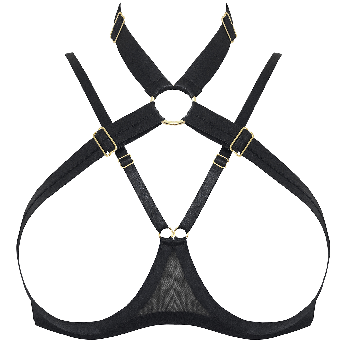 Syra ouvert wire bra bra - black