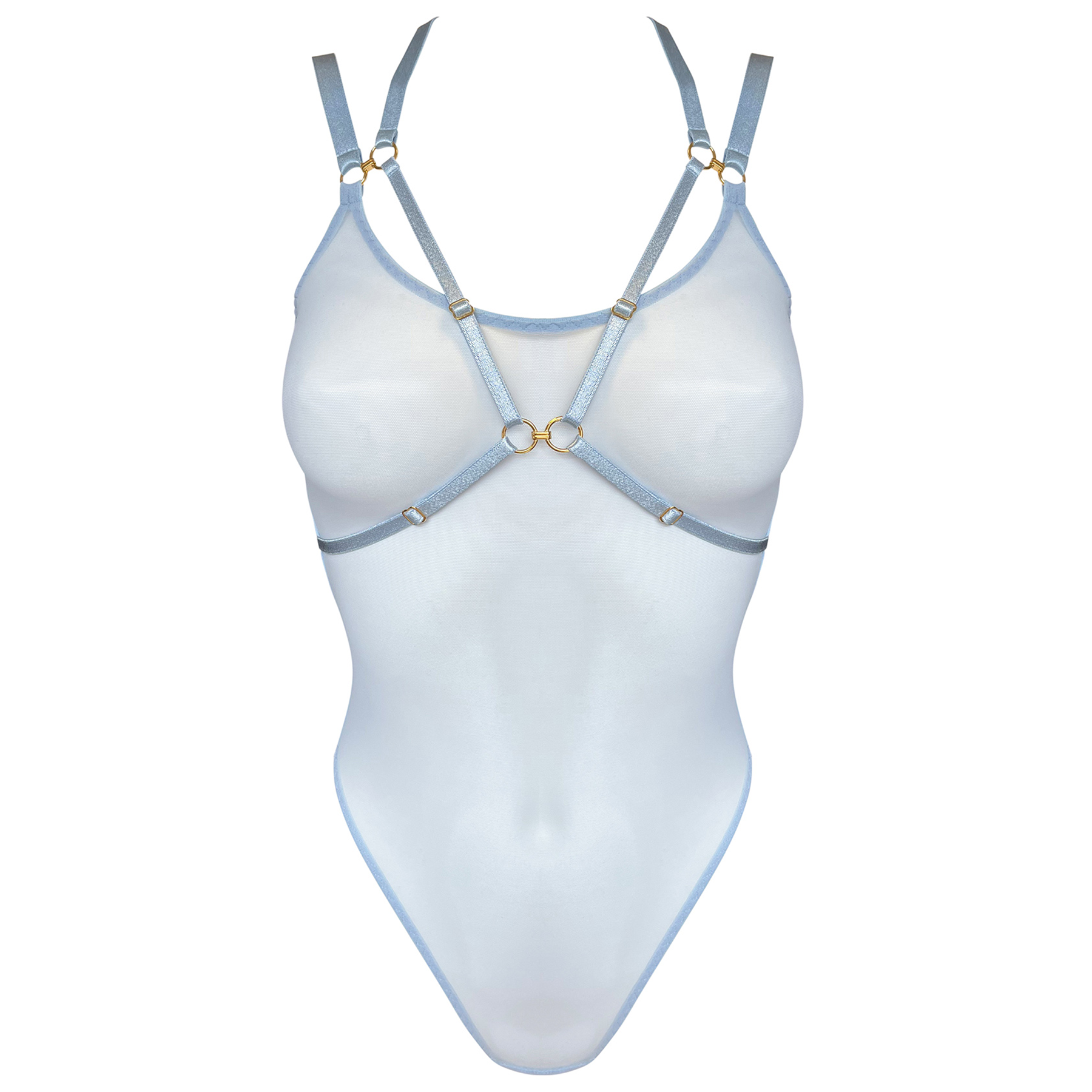 Vero harness body by Bordelle - dusty blue