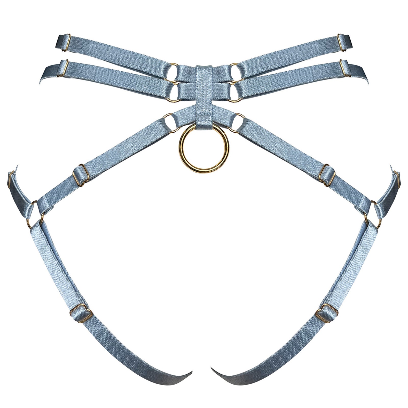 Bordelle Vero harness brief in Dusty Blue