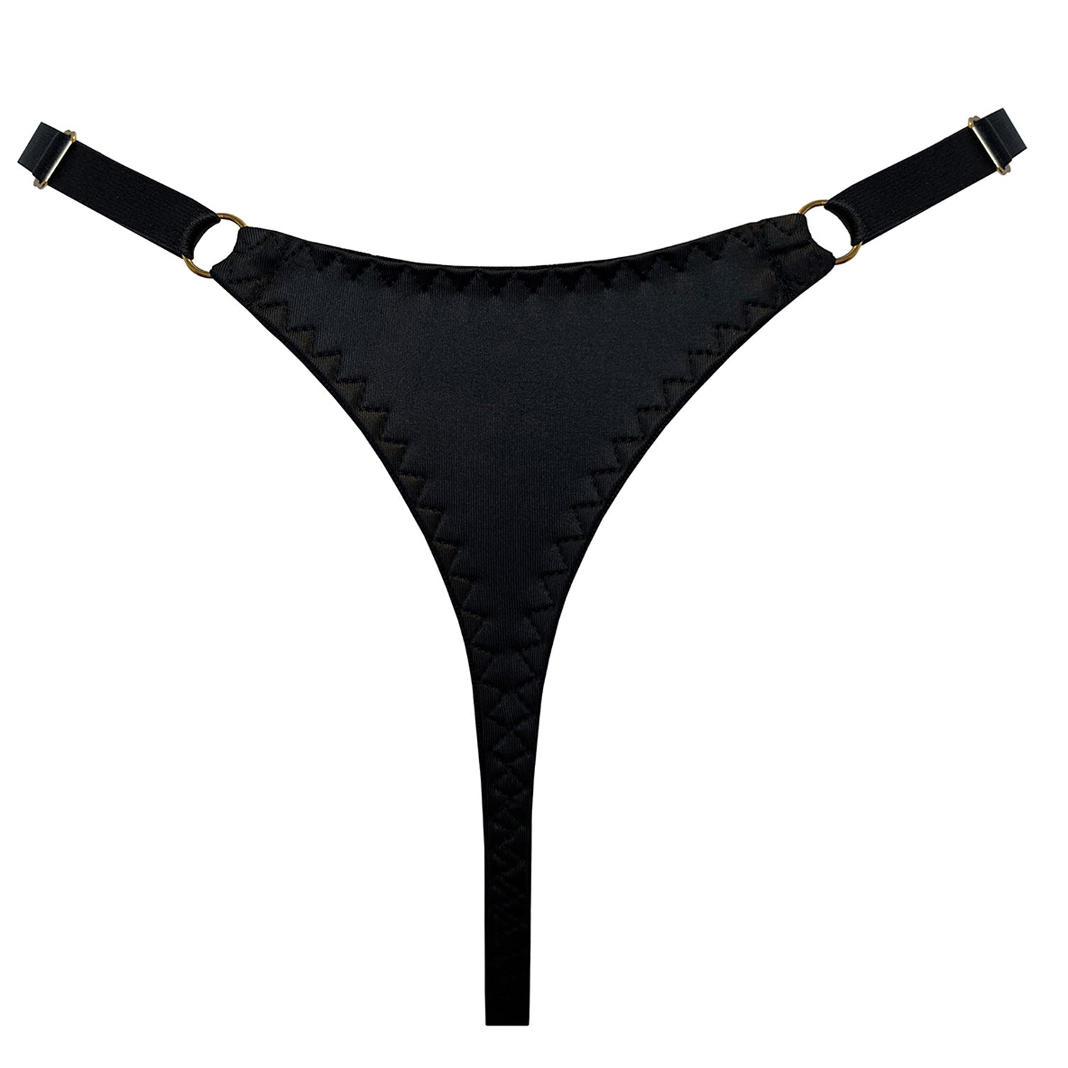 Bordelle Vero high leg thong in Black