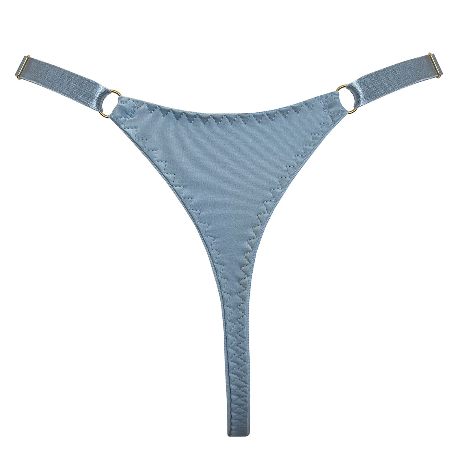 Bordelle Vero high leg thong in Dusty Blue