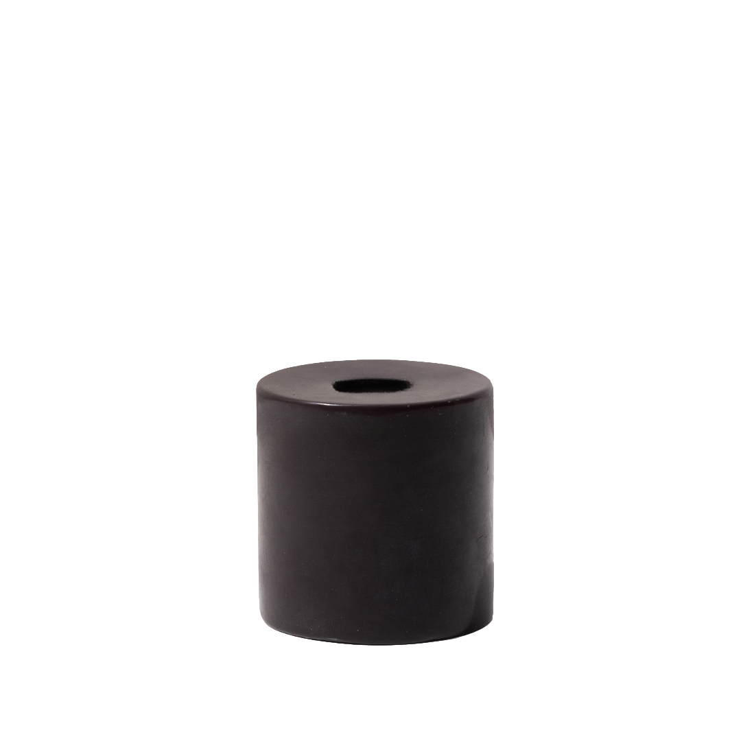 Black Wax Candle Holder
