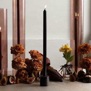 Black Wax Candle Holder