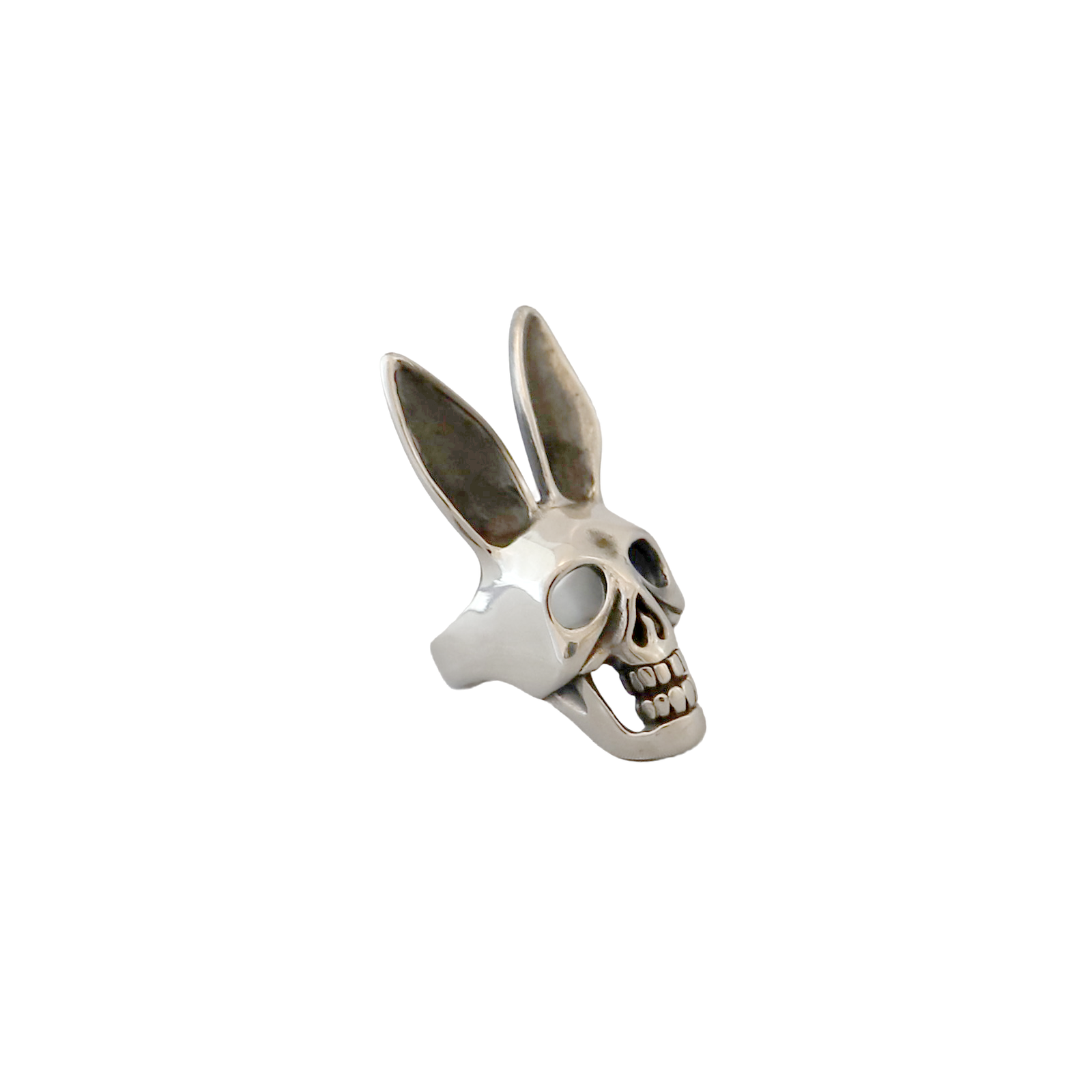 Petite bunny ring - steel