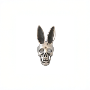 Petite bunny ring - steel