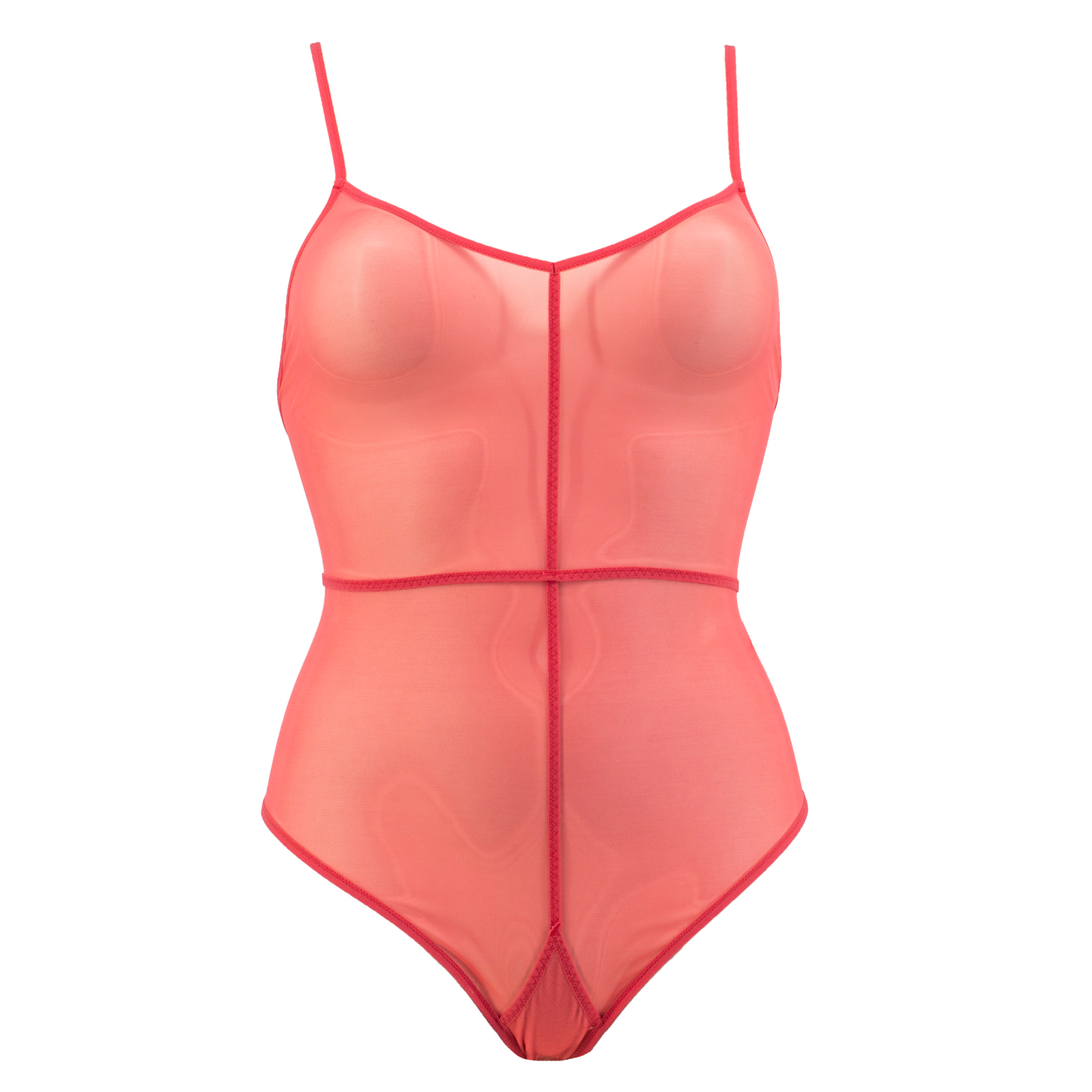 Above reversible bodysuit - coral