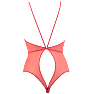 Above reversible bodysuit - coral