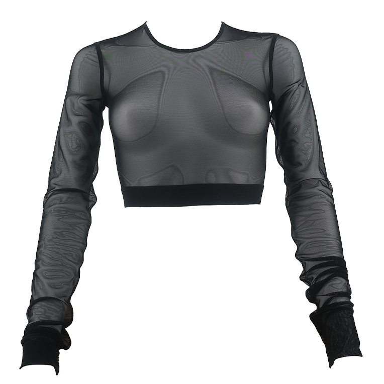 No reply longsleeve crop top