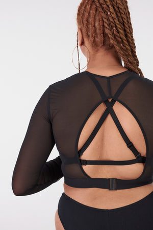 No reply longsleeve crop top