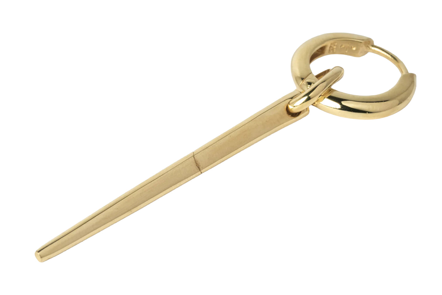 Hoop Earring v2 (Extra Small, Mini Spike) - sterling bright gold