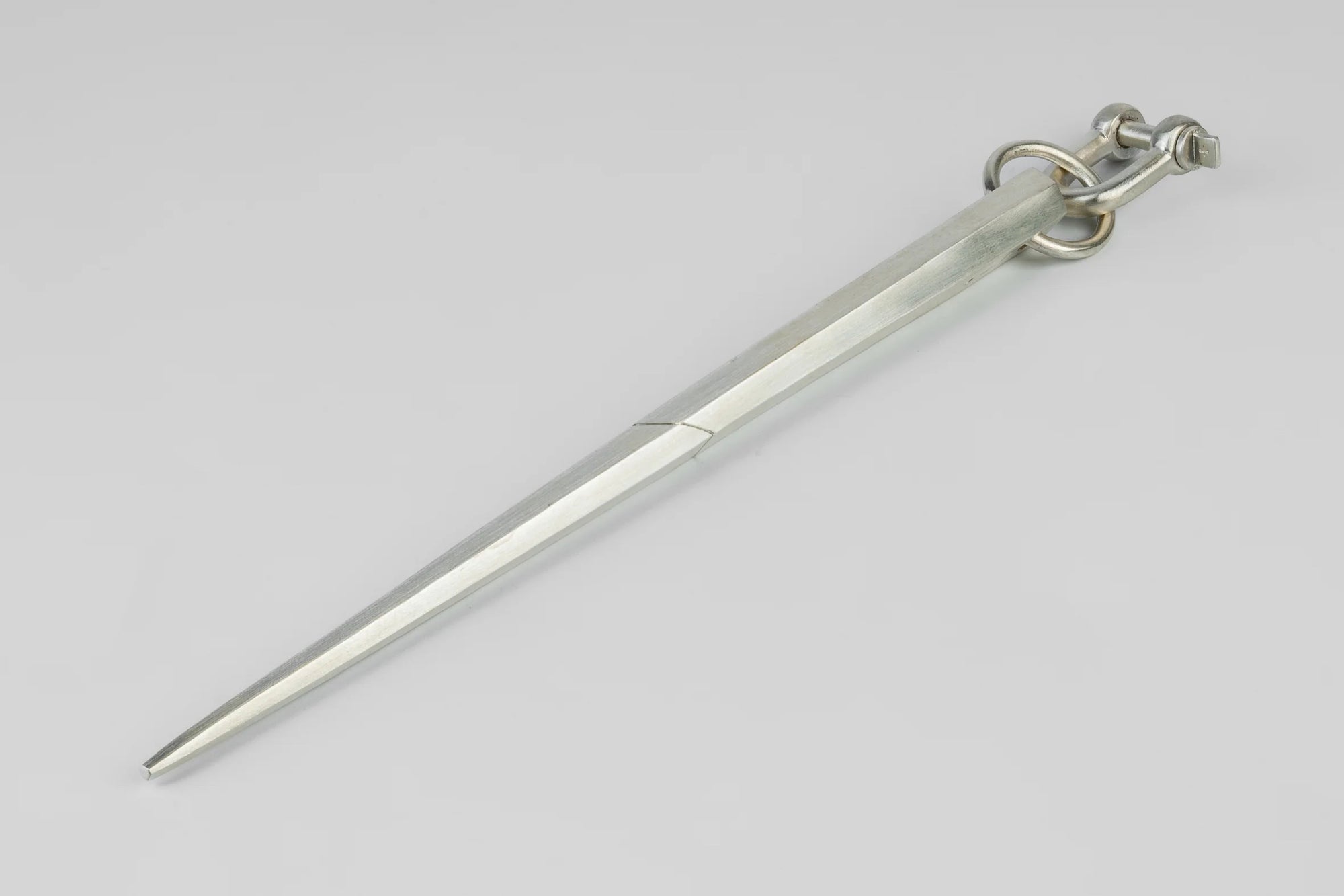 Giant spike charm - sterling silver