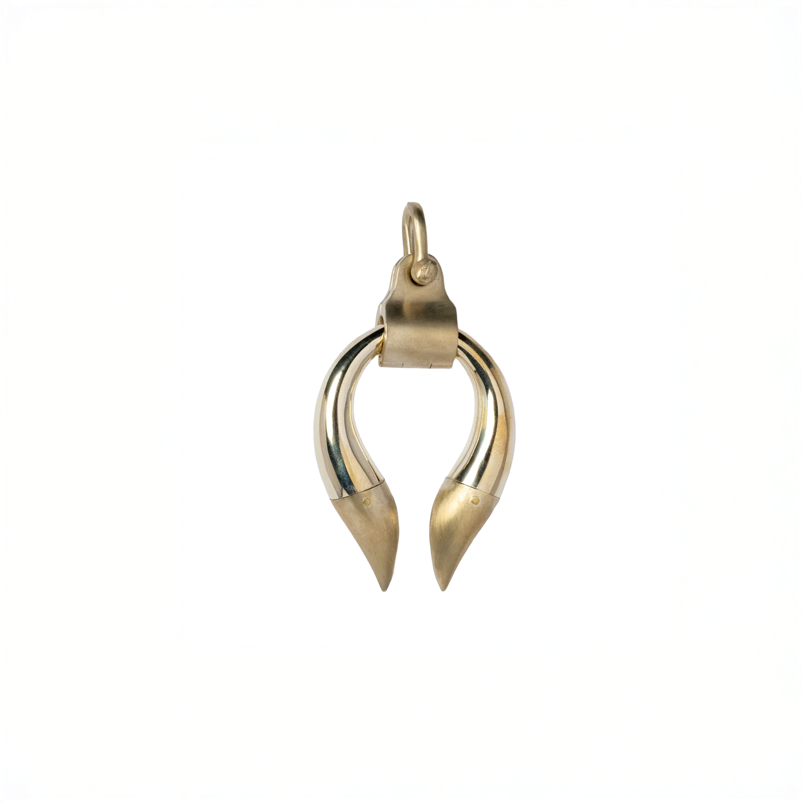 Hathor Charm (medium) - polished brass