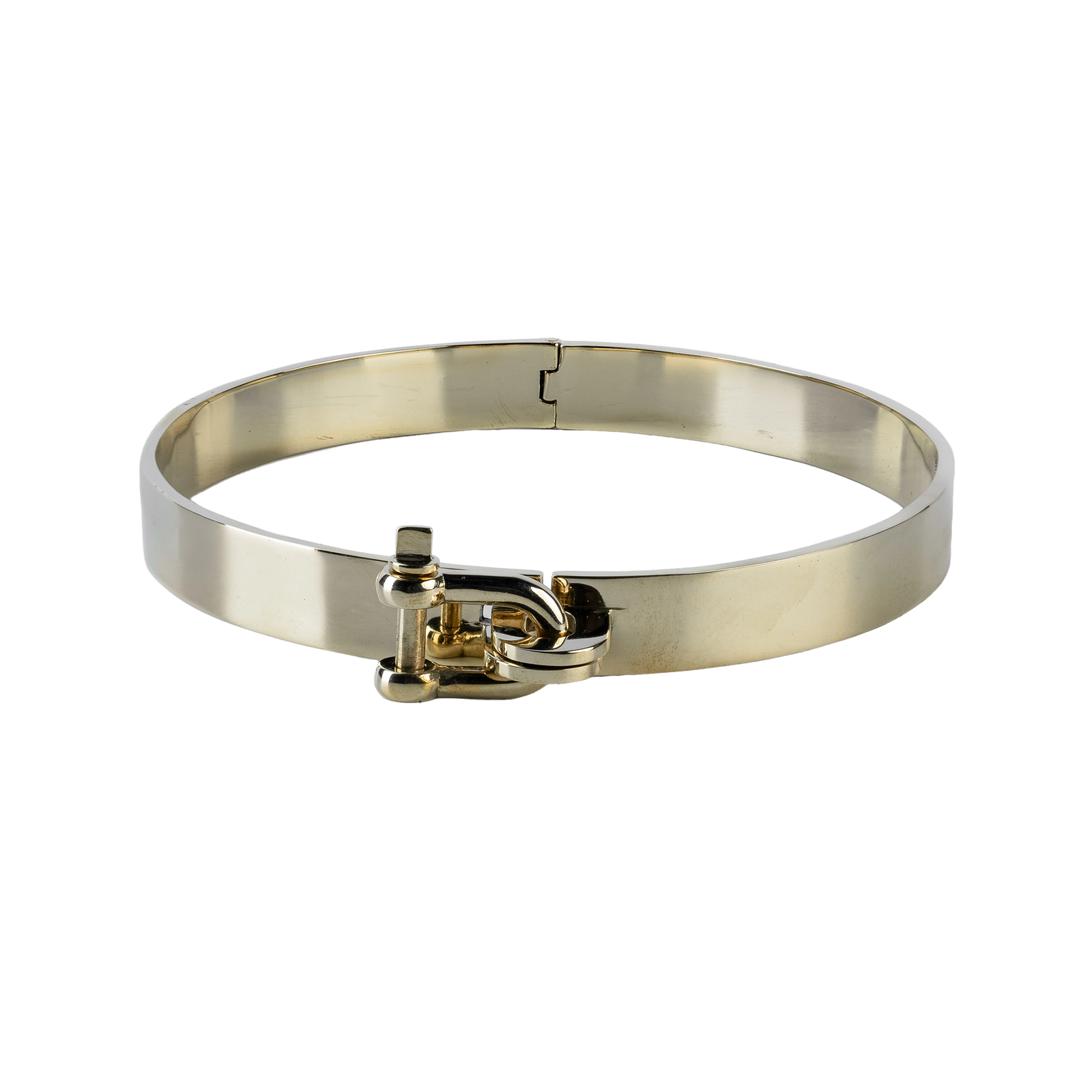 Restraint neck cuff - polished brass