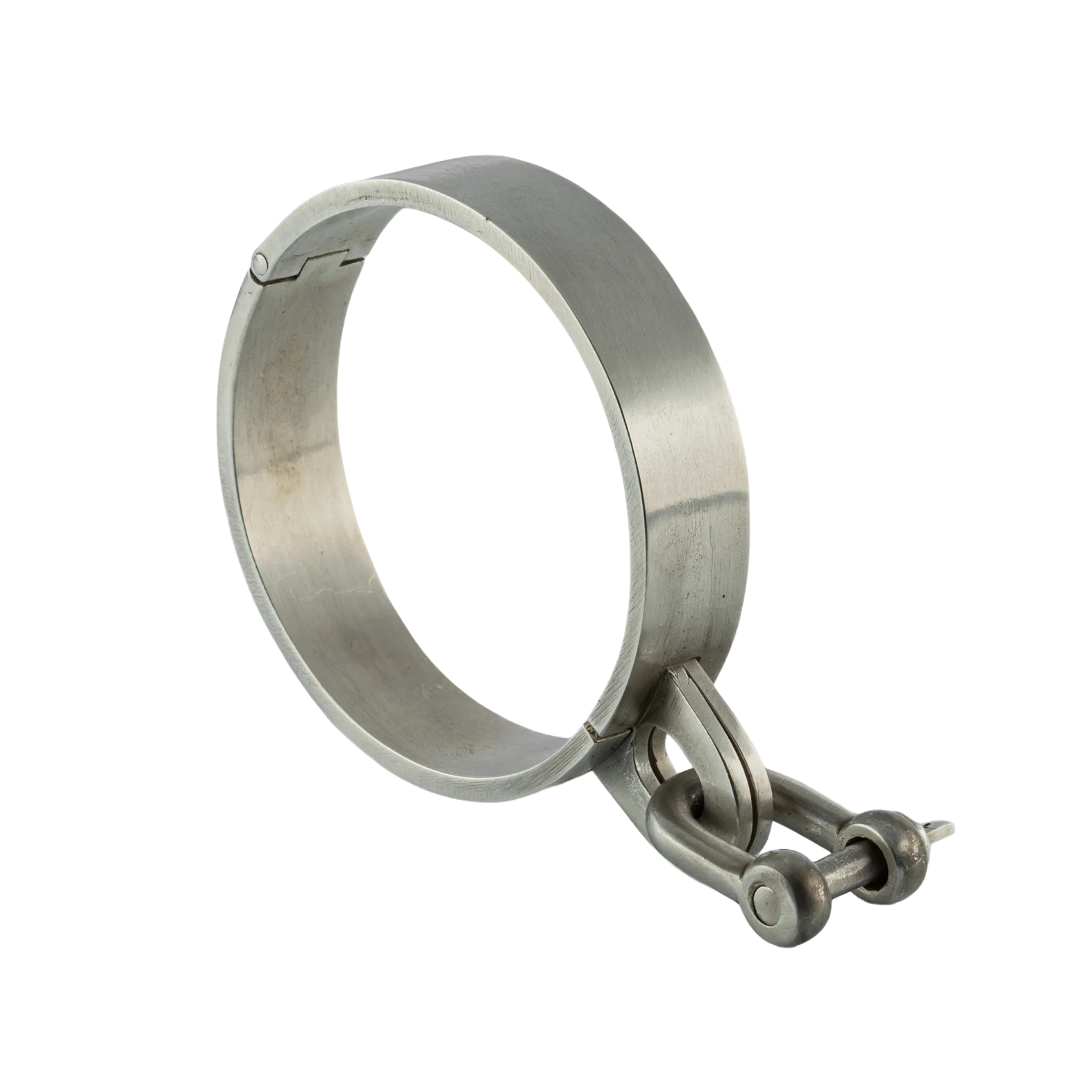 Restraint charm wrist cuff - acid silver