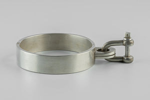 Restraint charm wrist cuff - acid silver