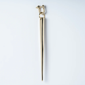 Giant spike charm - polished brass