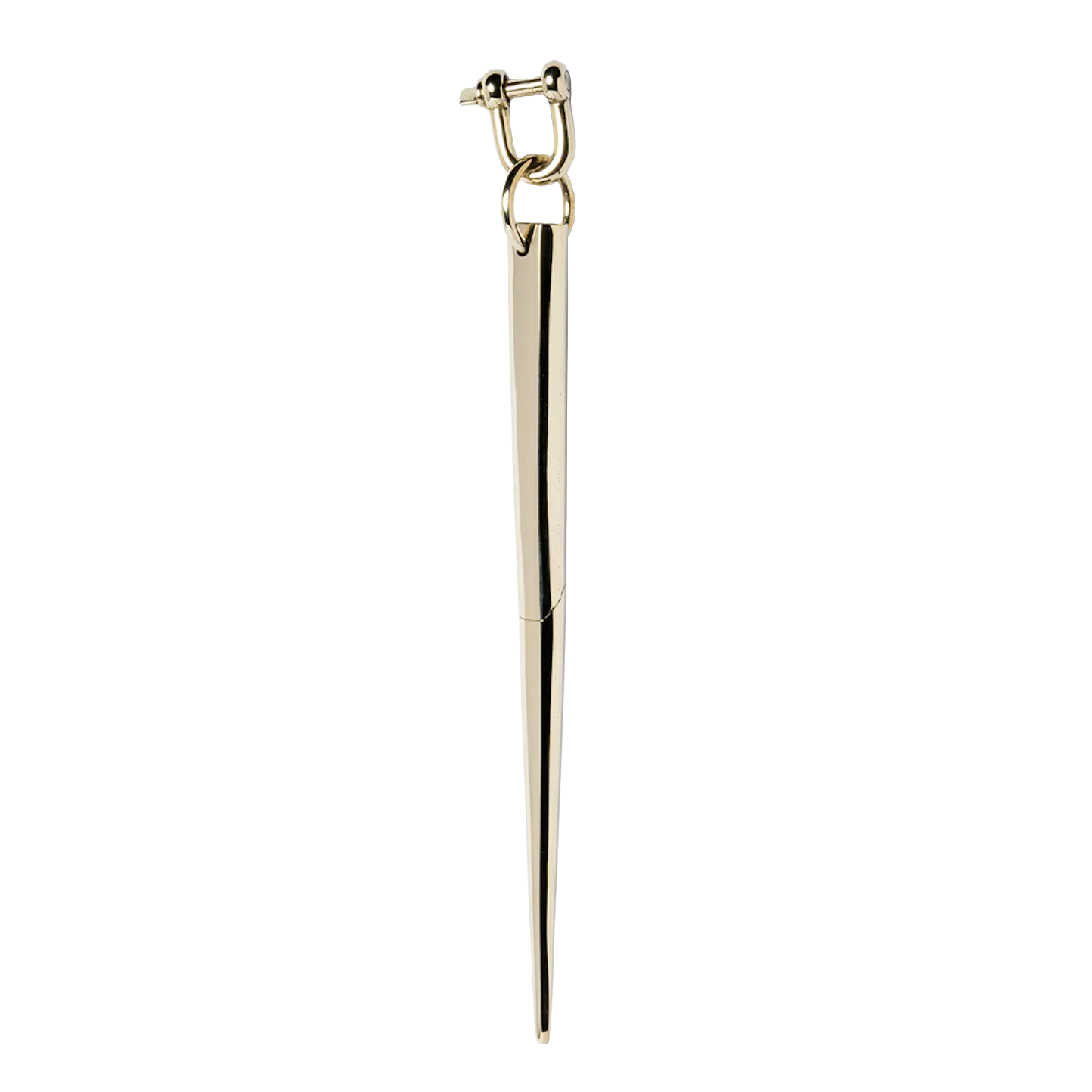 Giant spike charm - polished brass