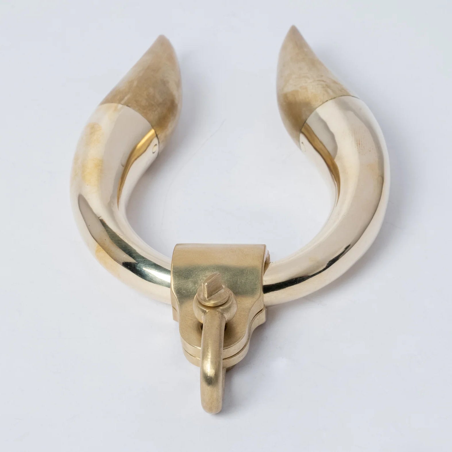 Hathor Charm (large) - polished brass
