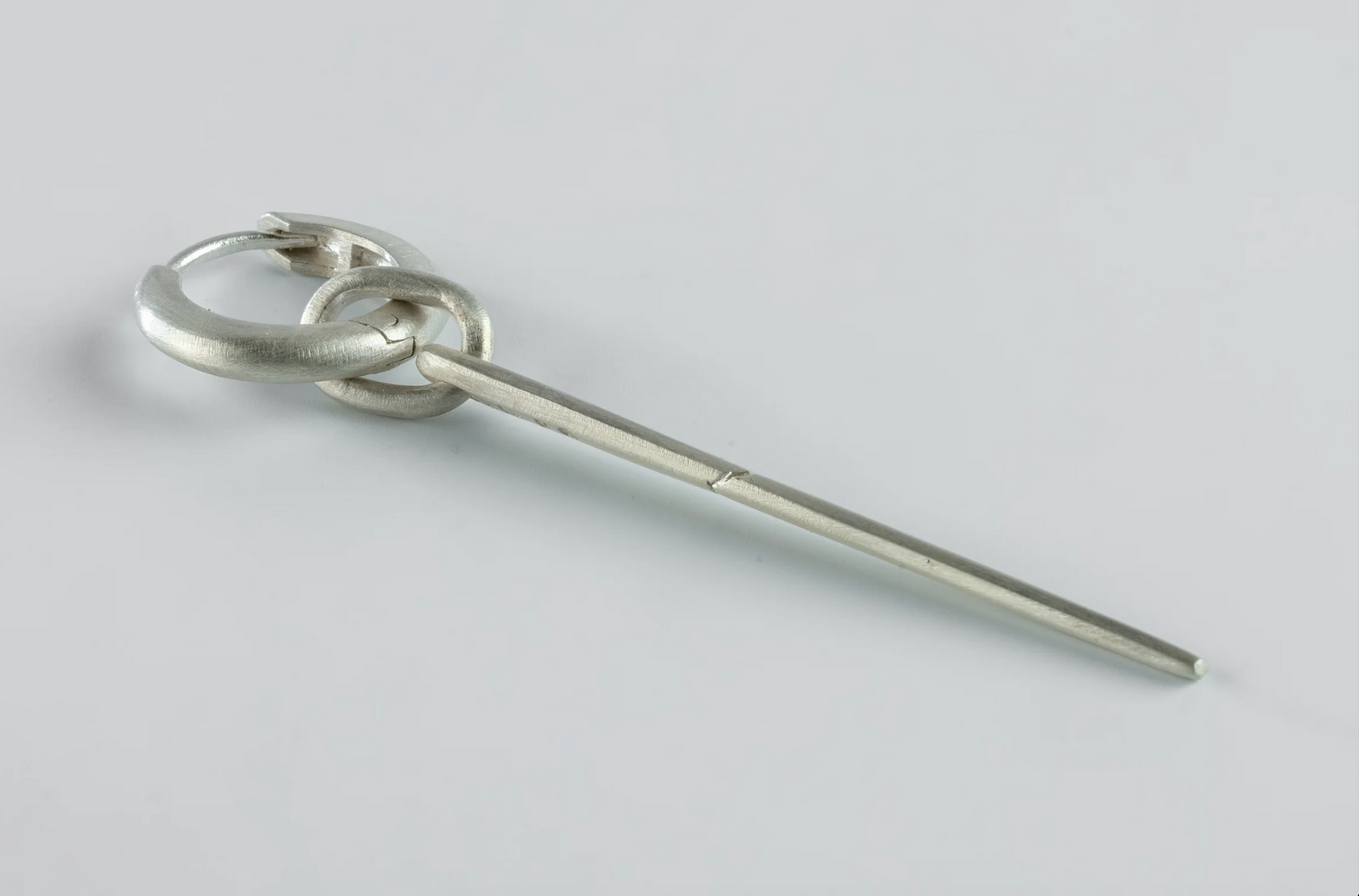 Hoop Earring v2 (Extra Small, Mini Spike) - matte sterling silver