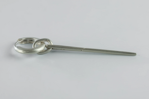 Hoop Earring v2 (Extra Small, Mini Spike) - matte sterling silver