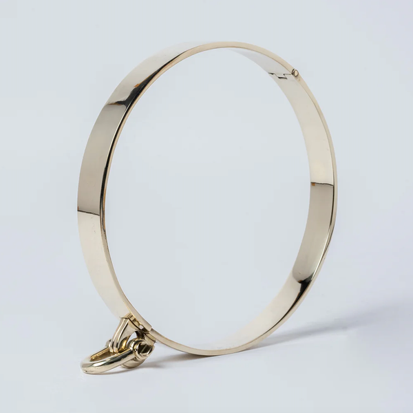 Parts of 4 Restraint neck cuff - polished brass - babylikestopony