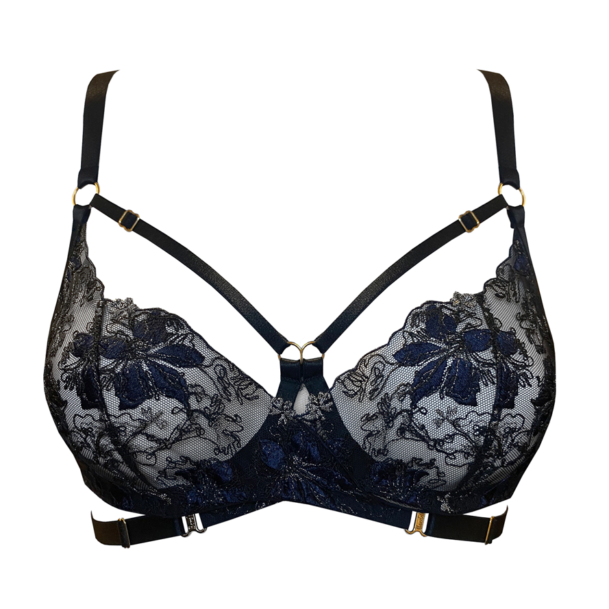 Bordelle Vita wrap wire bra in Black