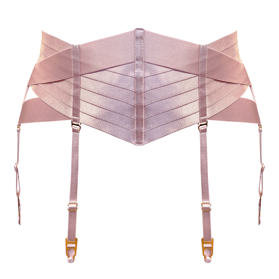 Bordelle Kora suspender in Rose