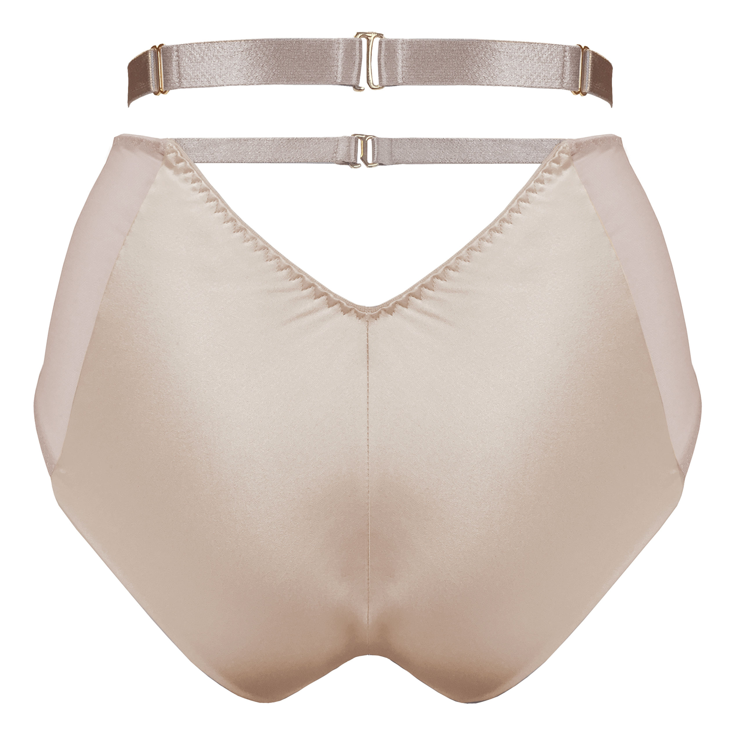 Bordelle Art Deco high waist brief in caramel
