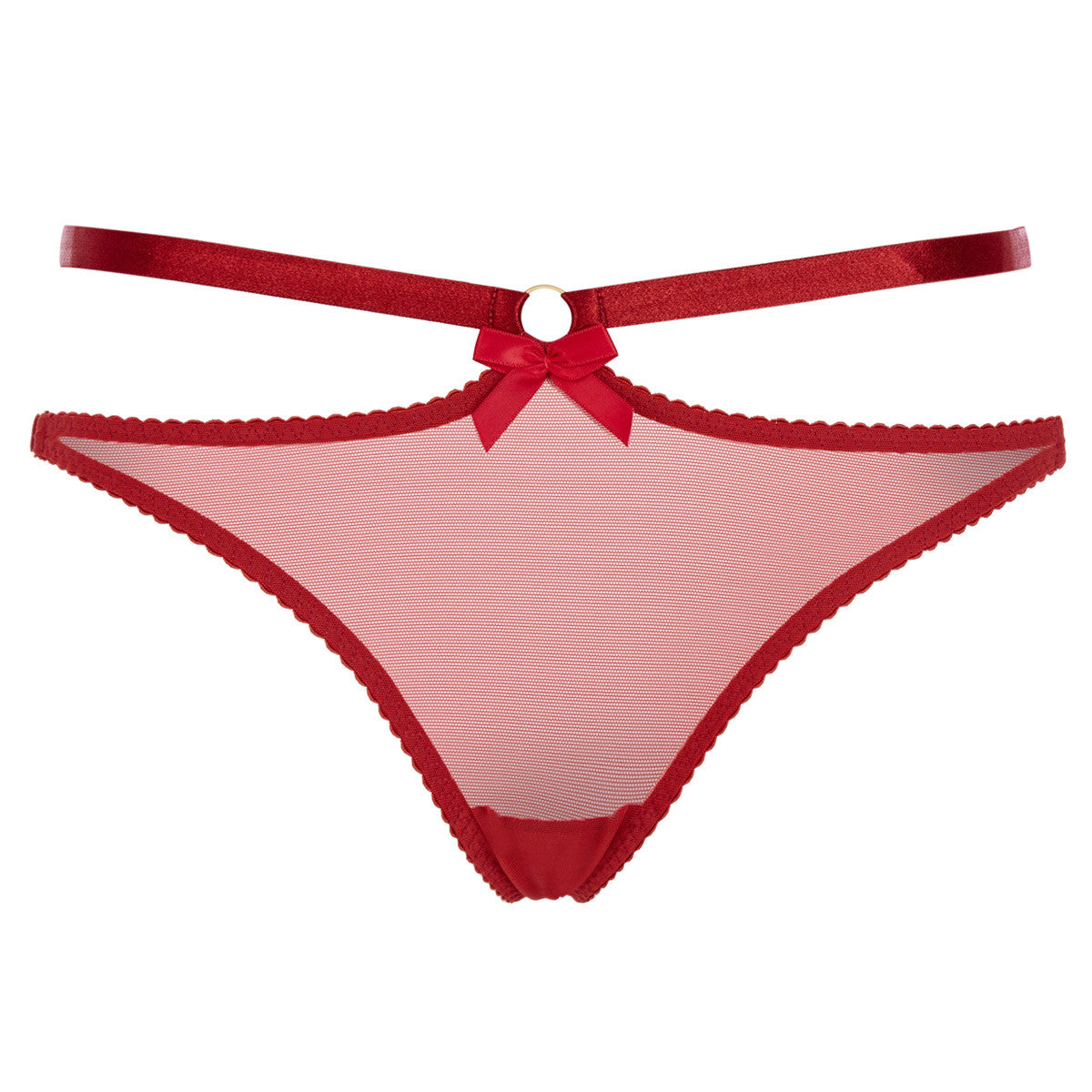 Bordelle Harness thong in red - classic collection