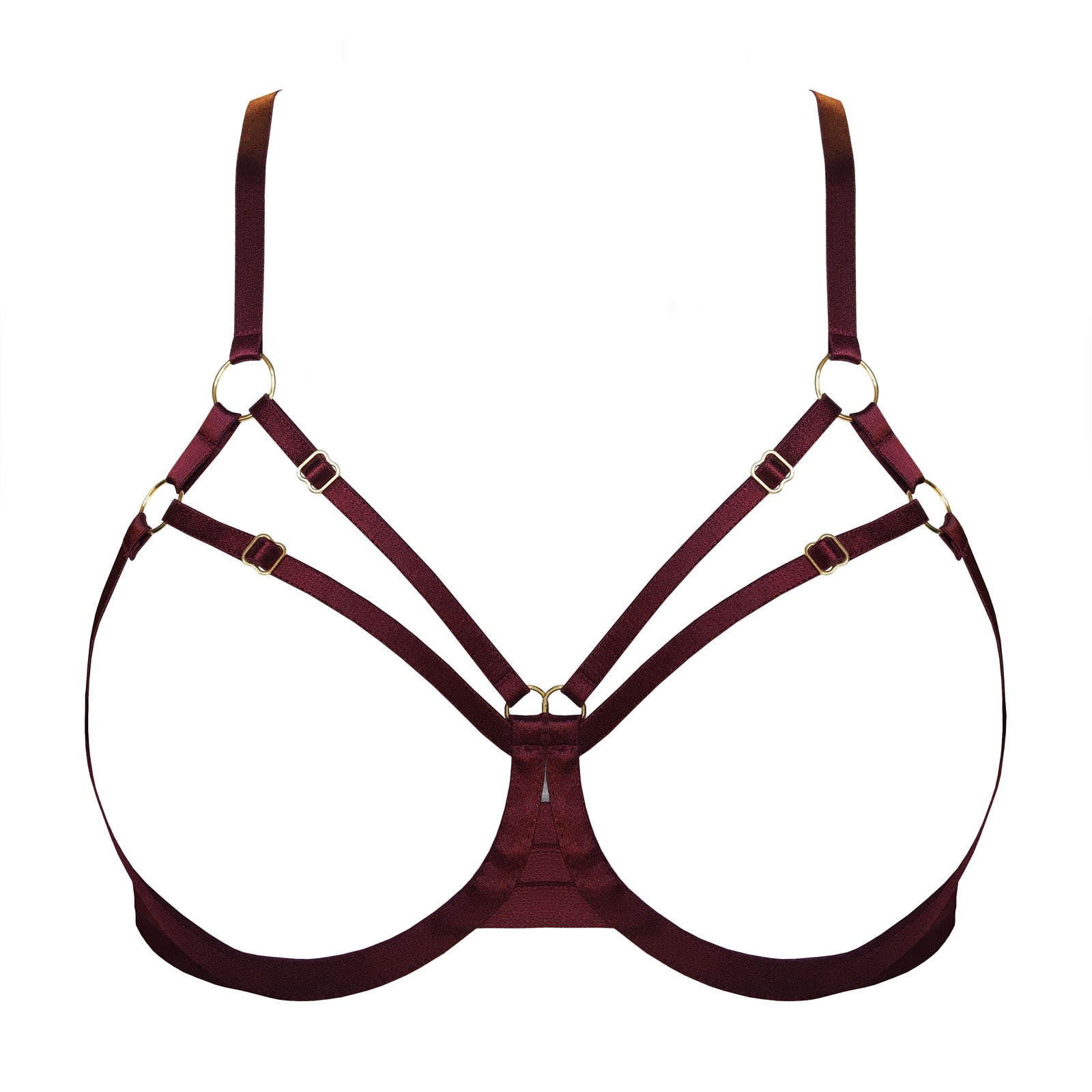 Merida ouvert wire bra by Bordelle - burgundy