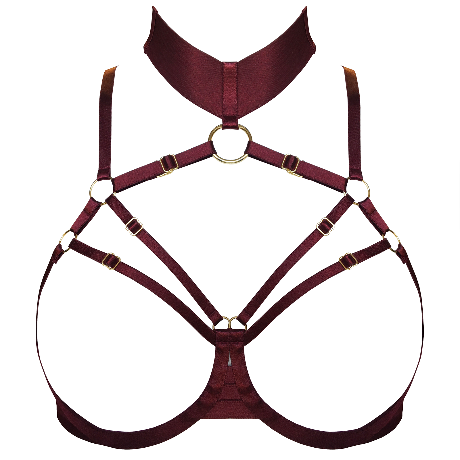 Merida ouvert wire bra by Bordelle - burgundy