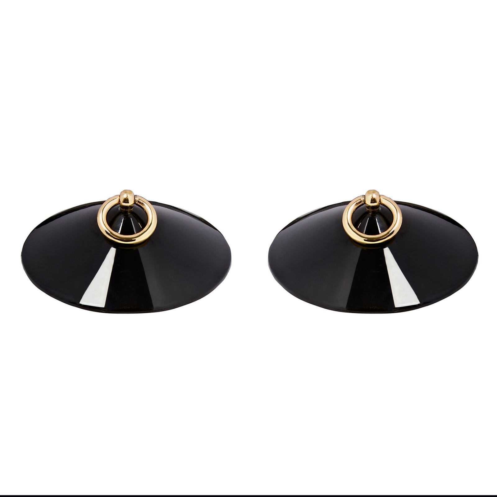 Bordelle O enamel nipplets black