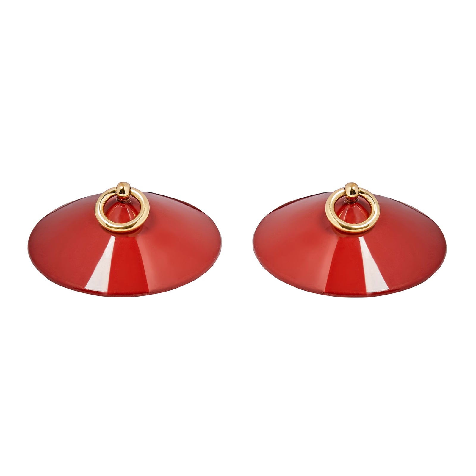 Bordelle O enamel nipplet red